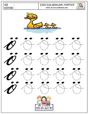 p harfi çizgi çalışması